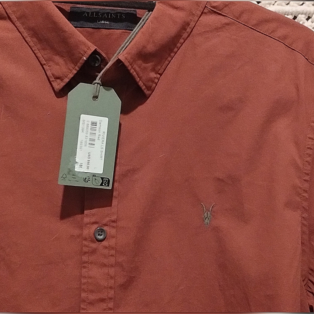 🔥NWT🔥 ALL SAINTS - Rivera LS button up shirt - Picture 7 of 7